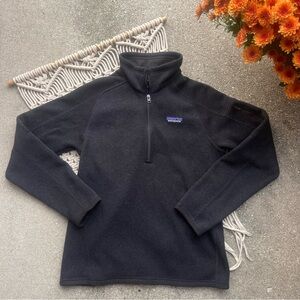 Patagonia Black Better Sweater Half Zip Fleece Pullover Jacket Size Small